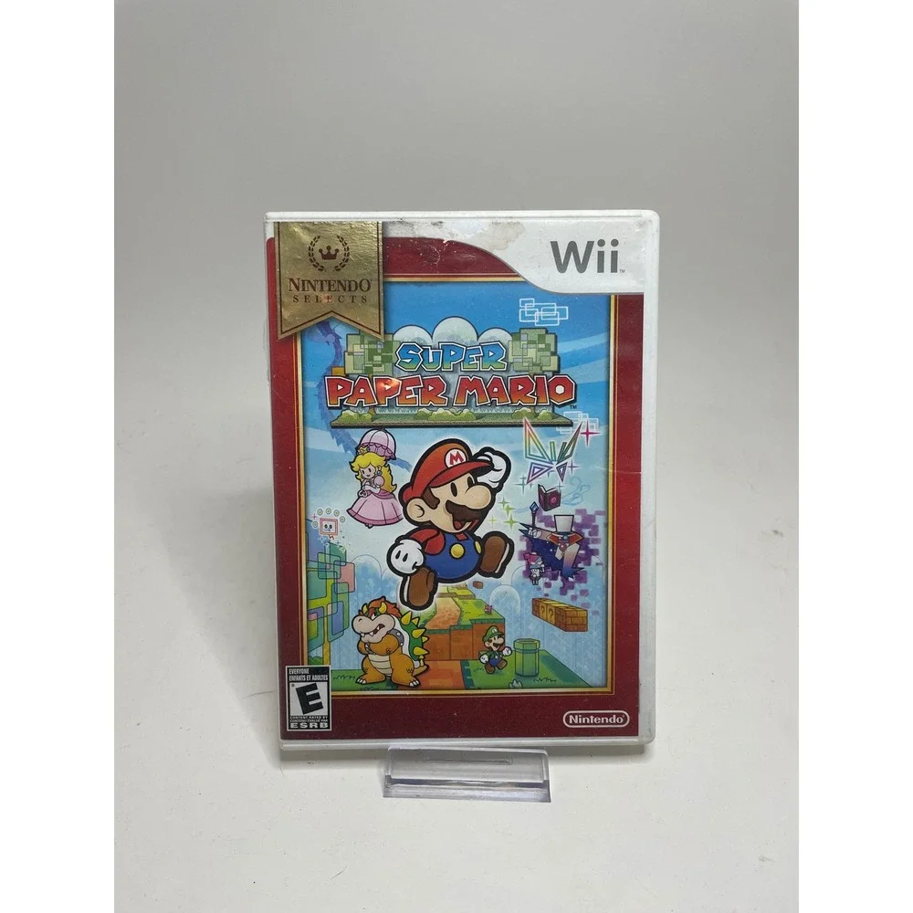 Nintendo Super Paper Mario Wii Video Game Red Nintendo Selects Edition Tested
